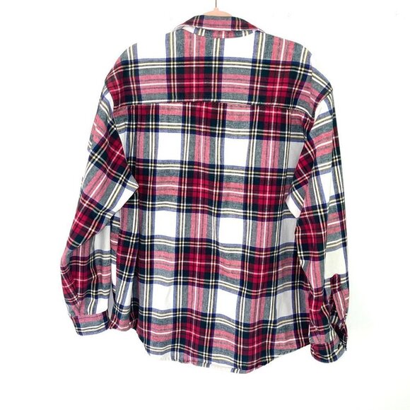 Eddie Bauer Legends Shirt Mens Size XL Plaid Flannel Cotton Button Front Pockets - Picture 12 of 12